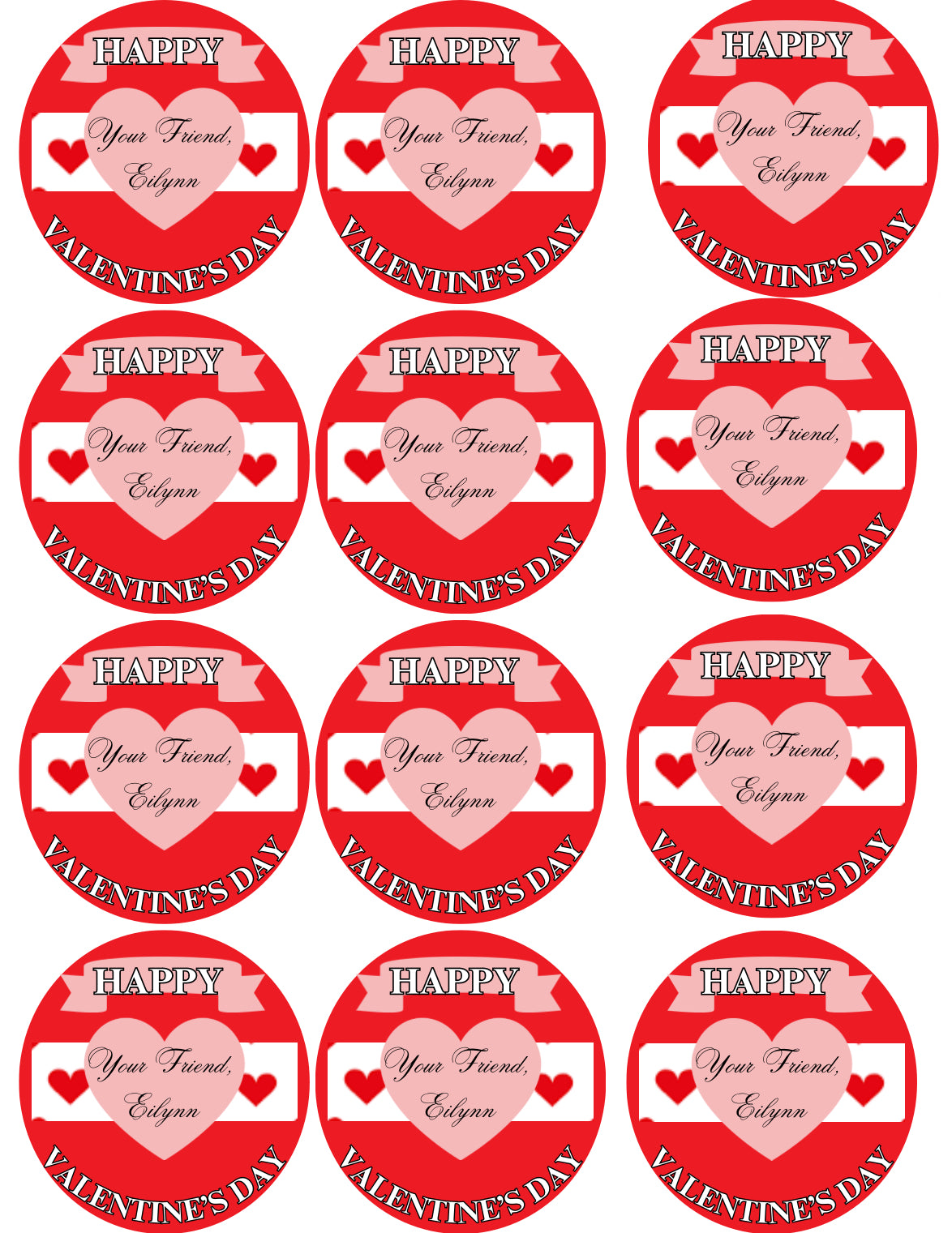 Valentine’s Treat Bag Stickers